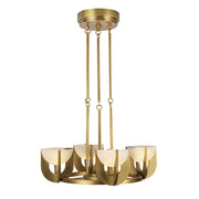 Alora Colette 23" Chandelier, Brass/Alabaster/Opal - CH362423VBAR-UNV