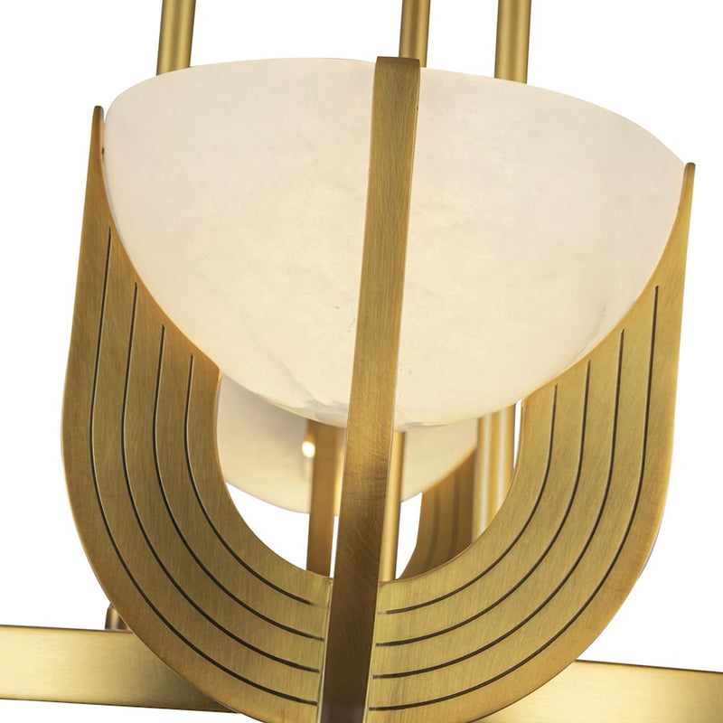 Alora Colette 23" Chandelier, Brass/Alabaster/Opal