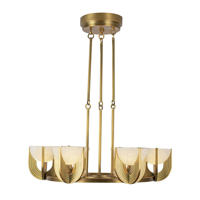 Alora Colette 27" Chandelier, Brass/Alabaster/Opal