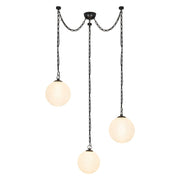 Kuzco Petra 363 3 Lt Blk Dim LED Chand, Urban Brz/Cloud Glass - CH363103UBCDG