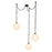 Kuzco Petra 363 3 Lt Black Dimmable LED Chand, Urban Bronze/Cloud Glass