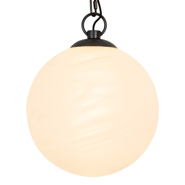 Kuzco Petra 363 3 Lt Black Dimmable LED Chand, Urban Bronze/Cloud Glass