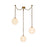 Kuzco Petra 363 3 Lt Brass Dim LED Chand, Brass/Cloud Glass - CH363103VBCDG