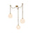 Kuzco Petra 363 3 Lt Brass Dimmable LED Chand, Brass/Cloud Glass