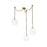 Kuzco Petra 363 3 Lt Brass Dimmable LED Chand, Brass/Cloud Glass