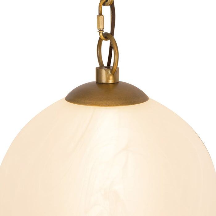Kuzco Petra 363 3 Lt Brass Dimmable LED Chand, Brass/Cloud Glass