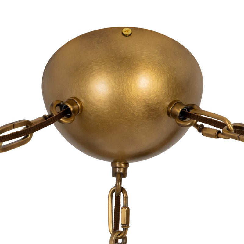 Kuzco Petra 363 3 Lt Brass Dimmable LED Chand, Brass/Cloud Glass