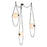 Kuzco Petra 3 Lt Black Dimmable LED Chandelier, Urban Bronze/Cloud Glass