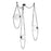 Kuzco Petra 3 Lt Black Dimmable LED Chandelier, Urban Bronze/Cloud Glass