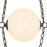 Kuzco Petra 3 Lt Black Dimmable LED Chandelier, Urban Bronze/Cloud Glass