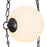 Kuzco Petra 3 Lt Black Dimmable LED Chandelier, Urban Bronze/Cloud Glass