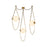 Kuzco Petra 3 Lt Brass Dim LED Chand, Vintage Brass/Cloud Glass - CH372103VBCDG