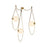 Kuzco Petra 3 Lt Brass Dimmable LED Chand, Vintage Brass/Cloud Glass