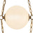 Kuzco Petra 3 Lt Brass Dimmable LED Chand, Vintage Brass/Cloud Glass