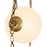 Kuzco Petra 3 Lt Brass Dimmable LED Chand, Vintage Brass/Cloud Glass