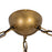 Kuzco Petra 3 Lt Brass Dimmable LED Chand, Vintage Brass/Cloud Glass