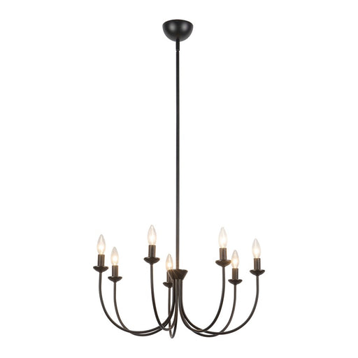 Kuzco Ember 26" Black Chandelier, Matte Black