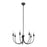 Kuzco Ember 26" Black Chandelier, Matte Black