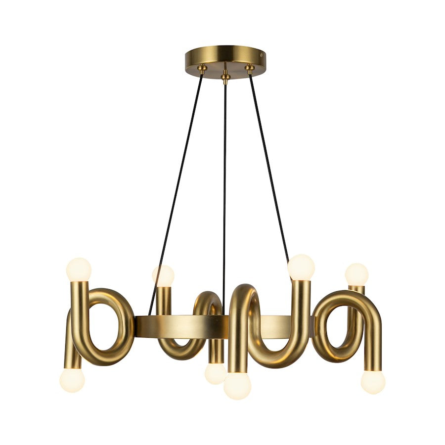 Alora Mood Sadie 8 23" Light Chandelier, Brushed Gold - CH420823BG