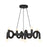 Alora Mood Sadie 8 23" Light Chandelier, Matte Black - CH420823MB