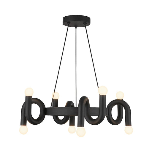 Alora Mood Sadie 8 23" Light Chandelier, Matte Black - CH420823MB