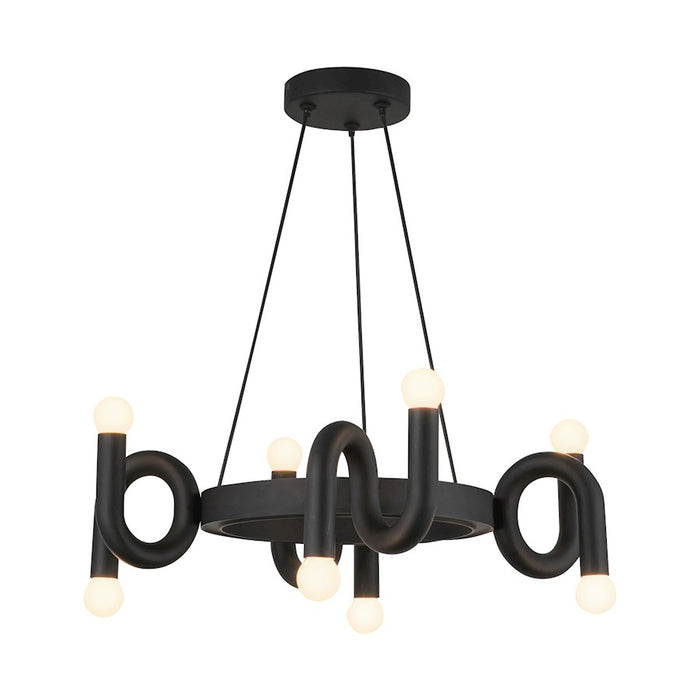 Alora Mood Sadie 8 23" Light Chandelier, Matte Black