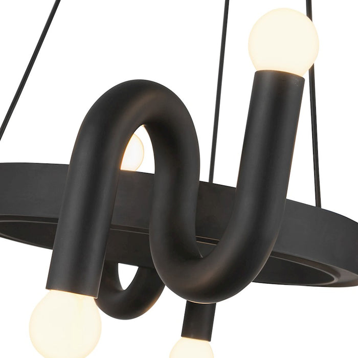 Alora Mood Sadie 8 23" Light Chandelier, Matte Black