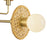 Kuzco Piper 38" Socket Chandelier, Brushed Gold/Rattan Shade