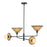 Kuzco Piper 38" Socket Chandelier, Matte Black/Rattan Shade - CH432438MB