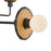 Kuzco Piper 38" Socket Chandelier, Matte Black/Rattan Shade