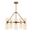 Kuzco Nelly 26" Socket Chandelier, Gold/Glossy Ribbed Opal Glass - CH442626BGGR