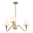 Kuzco Sloan 30" Gold Chandelier, Brushed Gold/White Linen - CH445330BGWL