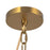 Kuzco Sloan 30" Gold Chandelier, Brushed Gold/White Linen