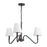 Kuzco Sloan 30" Black Chandelier, Matte Black/White Linen