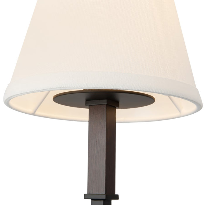 Kuzco Sloan 30" Black Chandelier, Matte Black/White Linen