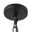 Kuzco Sloan 30" Black Chandelier, Matte Black/White Linen