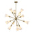 Kuzco Cosmo 39" Socket Chandelier, Gold/Glossy Opal/Fluted Milk - CH462039BGGR