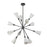 Kuzco Cosmo 39" Socket Chandelier, Black/Glossy Opal/Fluted Milk
