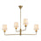 Kuzco Bridgette 45" Socket Chandelier, Gold/White Linen/Linen - CH497445BGWL