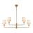 Kuzco Bridgette 45" Socket Chandelier, Gold/White Linen/Linen