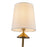 Kuzco Bridgette 45" Socket Chandelier, Gold/White Linen/Linen