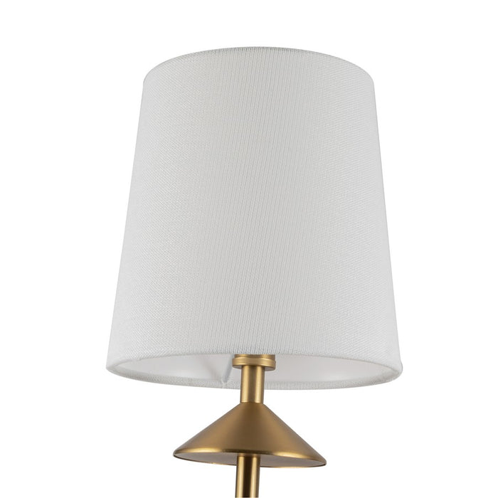 Kuzco Bridgette 45" Socket Chandelier, Gold/White Linen/Linen