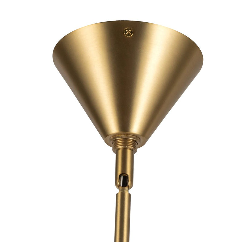 Kuzco Bridgette 45" Socket Chandelier, Gold/White Linen/Linen