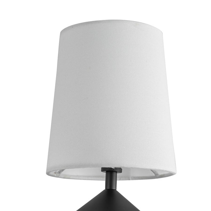 Kuzco Bridgette 45" Socket Chandelier, Black/White Linen/Linen