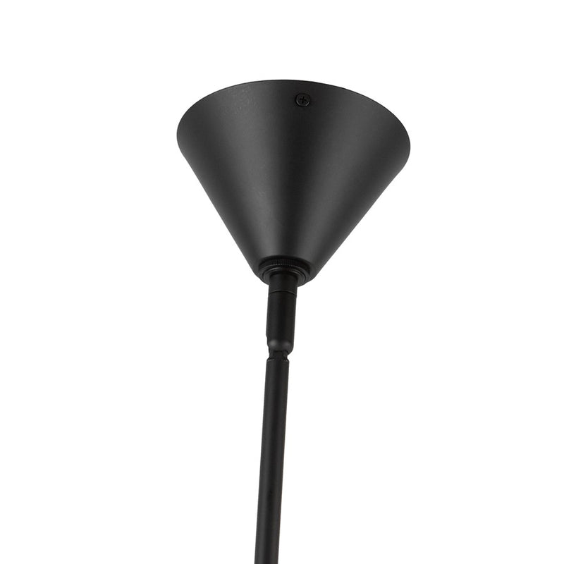 Kuzco Bridgette 45" Socket Chandelier, Black/White Linen/Linen