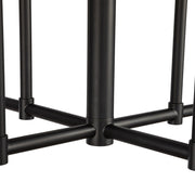 Kuzco Plisse 30in 8-Light Chandelier | Vintage Matte Black Metal Pleated | Dining Room & Living Room | 30 x 25.88 in | Model CH528830MB