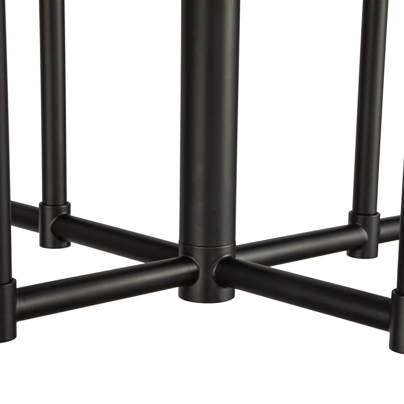 Kuzco Plisse 30in 8-Light Chandelier | Vintage Matte Black Metal Pleated | Dining Room & Living Room | 30 x 25.88 in | Model CH528830MB