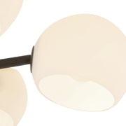 Kuzco Willow 18in 5-Light Chandelier | Modern Matte Black and Opal Glass | Dining Room & Living Room | 11.62 x 18 in | Model CH548518MBOP