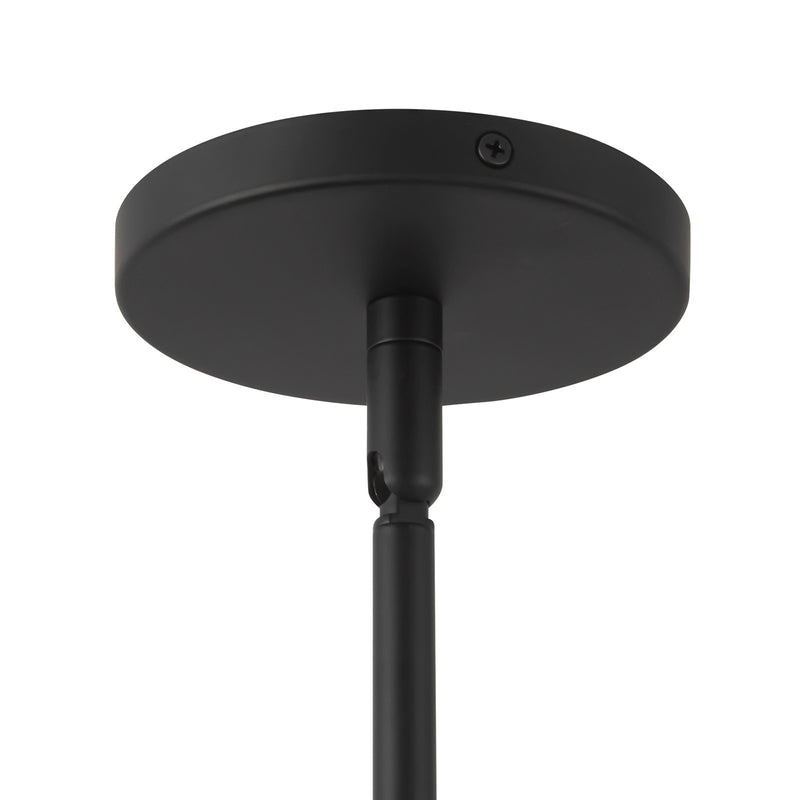 Kuzco Willow 18in 5-Light Chandelier | Modern Matte Black and Opal Glass | Dining Room & Living Room | 11.62 x 18 in | Model CH548518MBOP