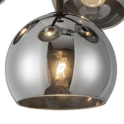 Kuzco Willow 18in 5-Light Chandelier | Modern Matte Black and Smoked Glass | Dining Room & Living Room | 18 x 18 x 11 in | Model CH548518MBSM